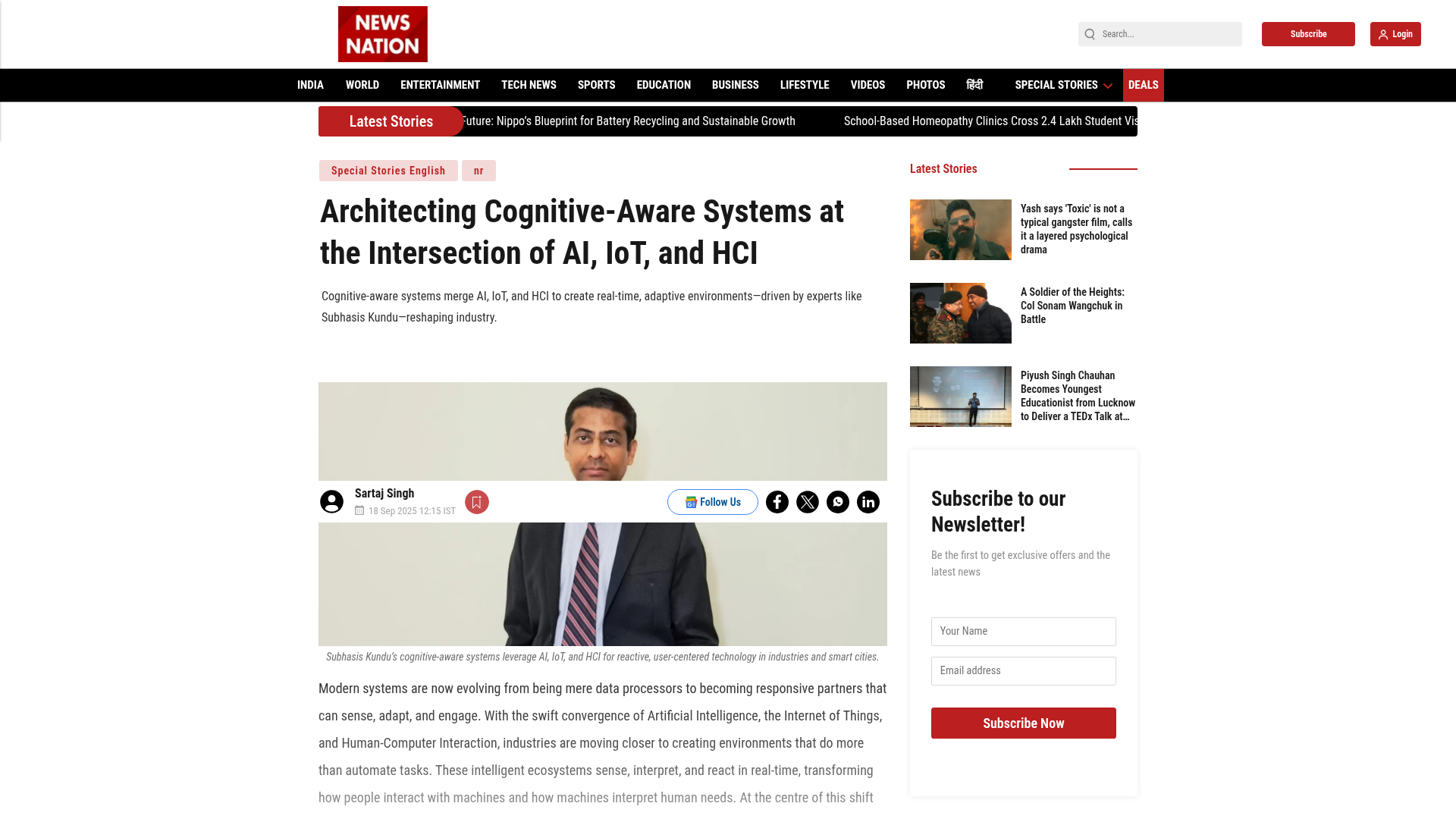 Cognitive-Aware Systems at the Intersection of AI, IoT, and HCI