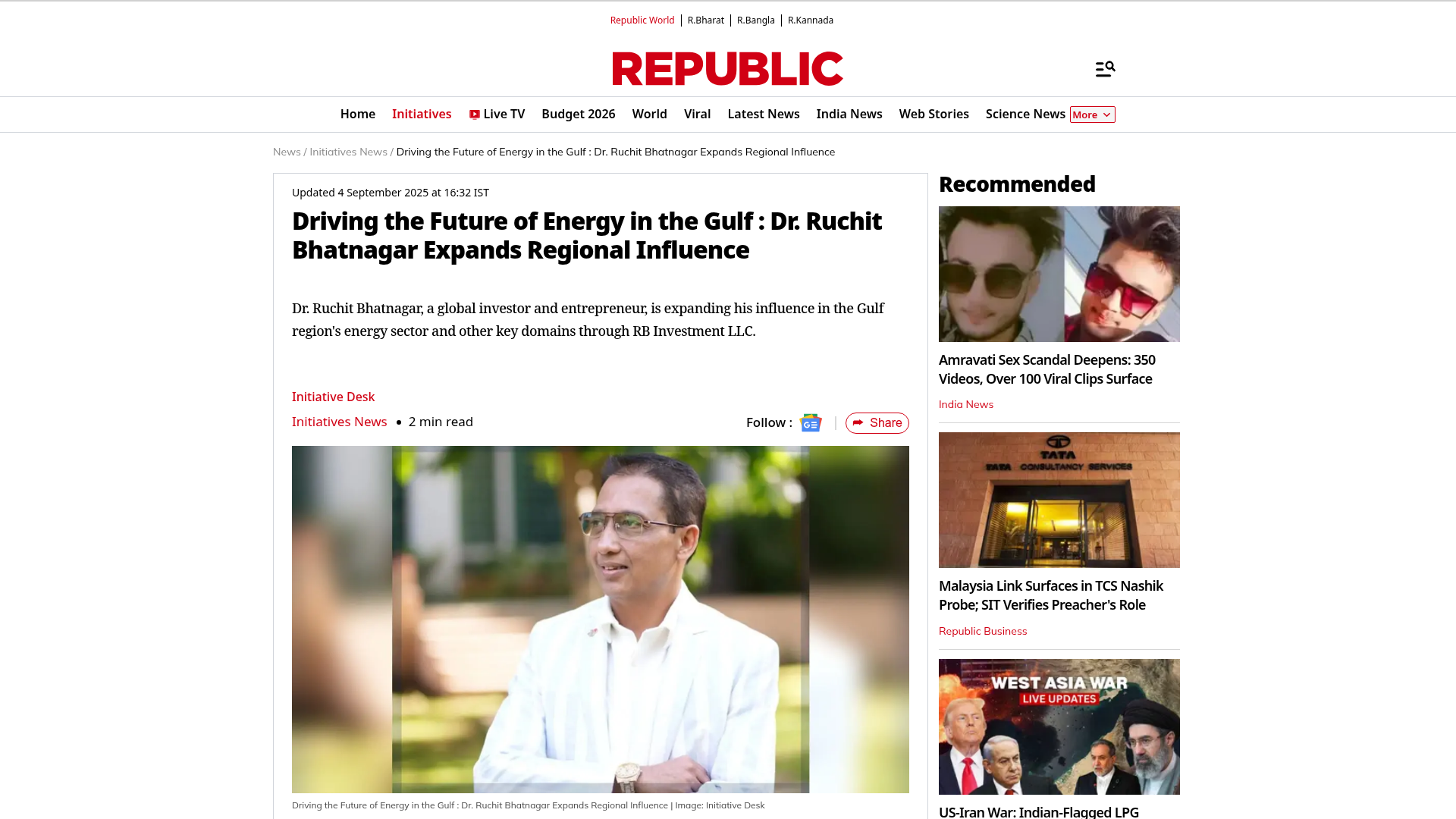 Driving the Future of Energy in the Gulf – Dr. Ruchit Bhatnagar
